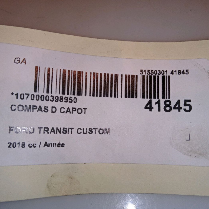 Compas d capot occasion FORD TRANSIT CUSTOM Phase 2 01-2018->... 2421362 4