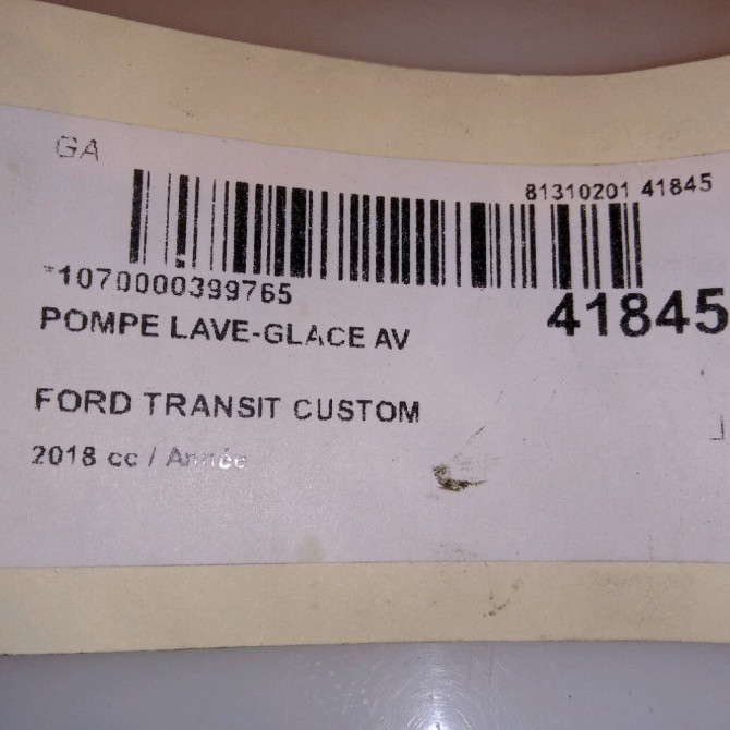 Pompe lave-glace avant occasion FORD TRANSIT CUSTOM Phase 2 01-2018->... 2201197 5
