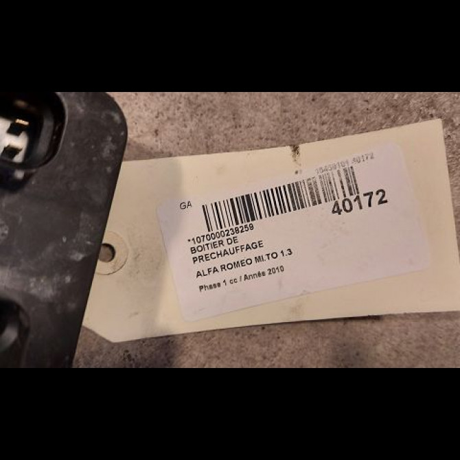 Boitier de préchauffage occasion ALFA ROMEO MI.TO MI.TO Phase 1 2008-09-01->2016-12-31 1.3 JTDM 95ch 55250747 3