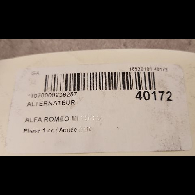 Alternateur occasion ALFA ROMEO MI.TO MI.TO Phase 1 2008-09-01->2016-12-31 1.3 JTDM 95ch 51944878 4