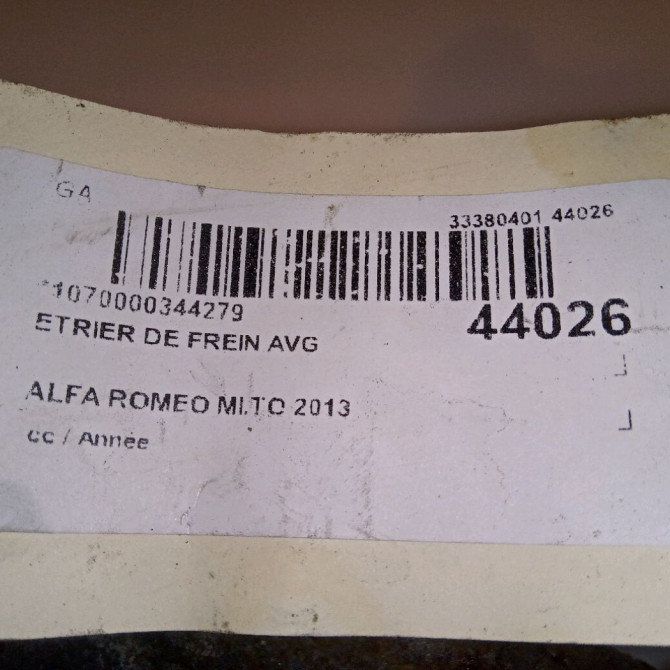 Etrier de frein avant gauche occasion ALFA ROMEO MI.TO 77364399 4