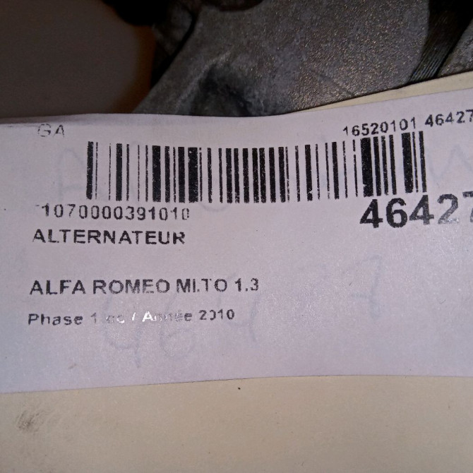 Alternateur occasion ALFA ROMEO MI.TO MI.TO Phase 1 2008-09-01->2016-12-31 1.3 JTDM 95ch 4