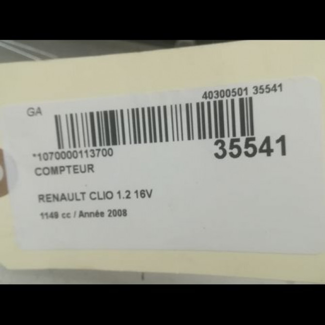Compteur occasion RENAULT CLIO III Phase 1 09-2005->03-2009 1.2i 16v 75ch 8201059899 4