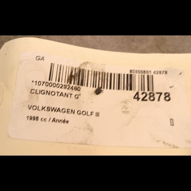 Clignotant gauche occasion VOLKSWAGEN GOLF III Phase 1 01-1992->12-1997 1H0953049D 3