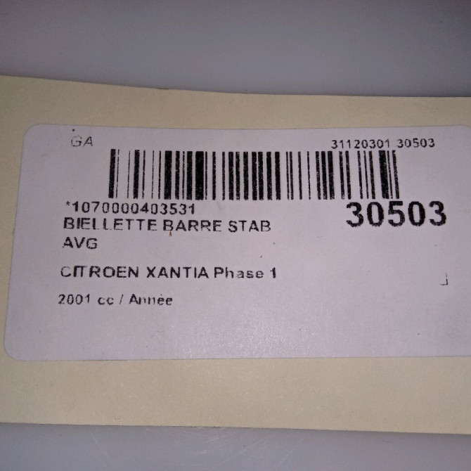 Biellette barre stab avg occasion CITROEN XANTIA Phase 1 03-1993->06-1998 508760 3