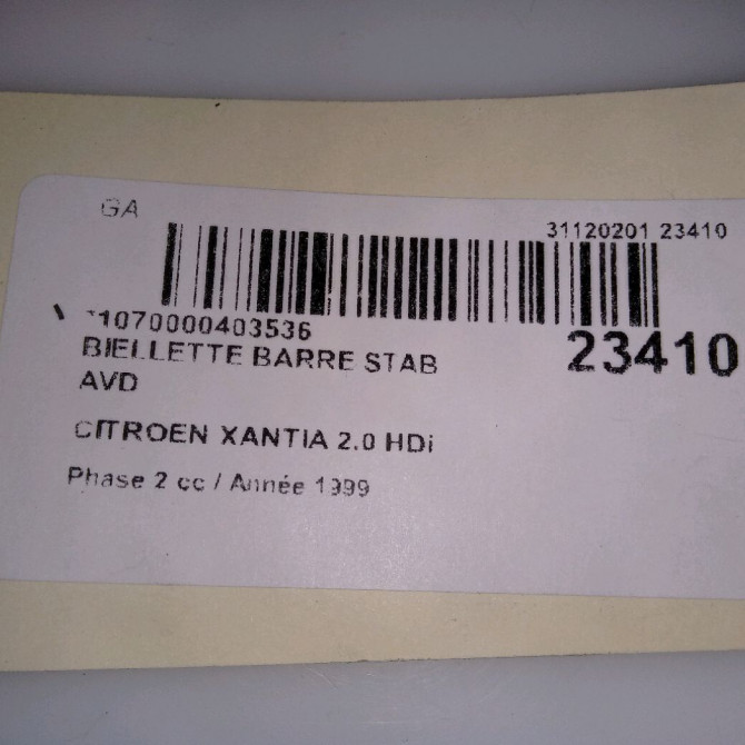 Biellette barre stab avd occasion CITROEN XANTIA Phase 2 12-1997->06-2001 2.0 HDi 110ch 3