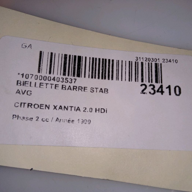 Biellette barre stab avg occasion CITROEN XANTIA Phase 2 12-1997->06-2001 2.0 HDi 110ch 3