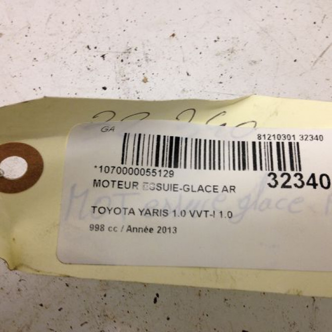 Moteur essuie-glace arrière occasion TOYOTA YARIS III YARIS III Phase 1 2011-03-01->2015-04-30 851300D080 3
