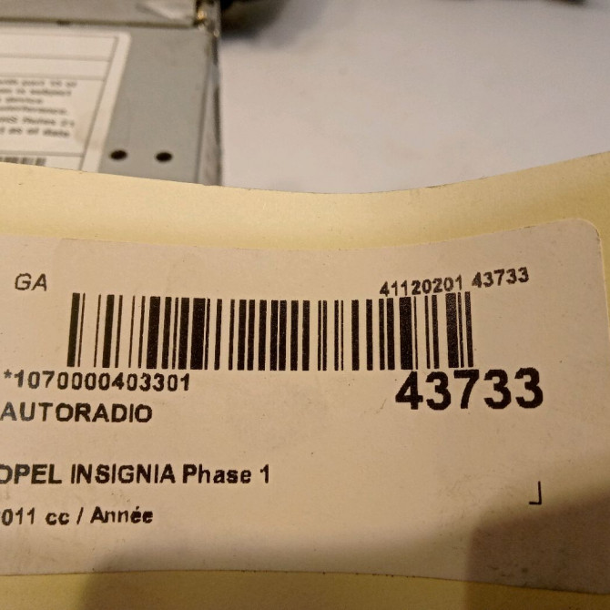 Autoradio occasion OPEL INSIGNIA Phase 1 01-2009->03-2013 22790016 7