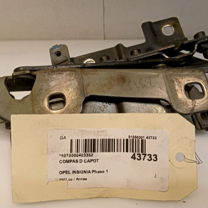 Compas d capot occasion OPEL INSIGNIA Phase 1 01-2009->03-2013 12841601 4
