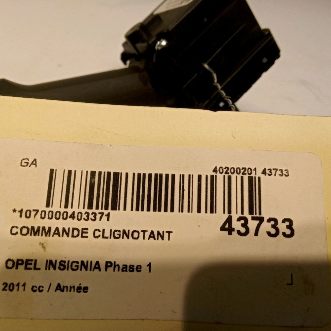 Commande clignotant occasion OPEL INSIGNIA Phase 1 01-2009->03-2013 13268728 4