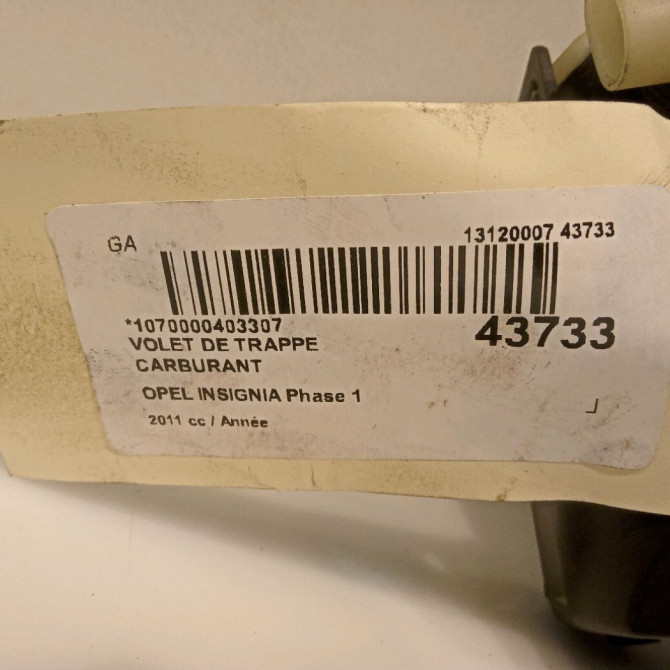 Volet de trappe carburant occasion OPEL INSIGNIA Phase 1 01-2009->03-2013 13279859 5