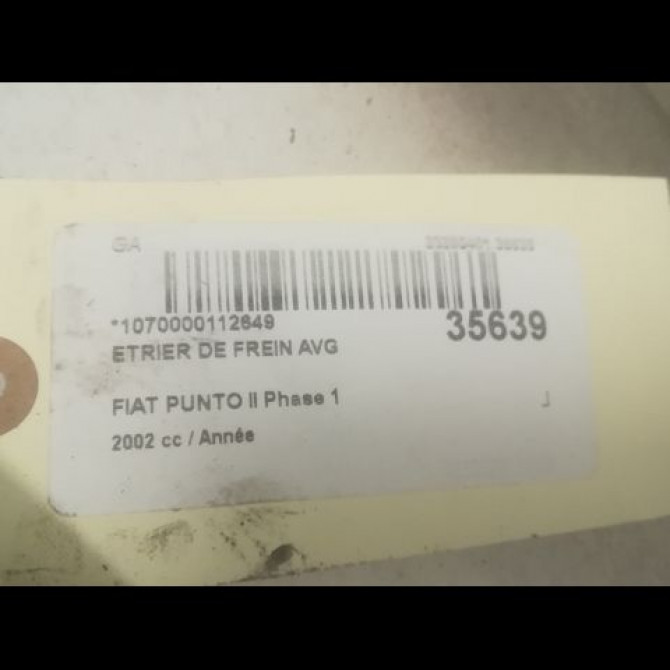 Etrier de frein avant gauche occasion FIAT PUNTO II Phase 1 10-1999->05-2003 77364841 3