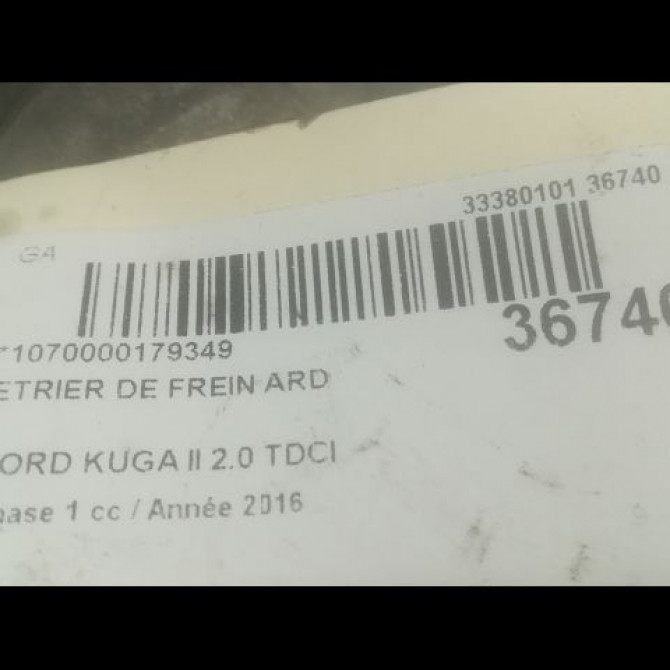 Etrier de frein arrière droit occasion FORD KUGA II Phase 1 09-2012->... 2.0 TDCI 150ch 2210213 3