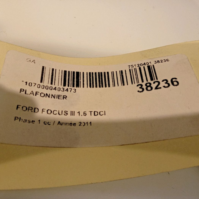 Plafonnier occasion FORD FOCUS III Phase 1 01-2011->04-2015 1.6 TDCI 115ch 1893078 4