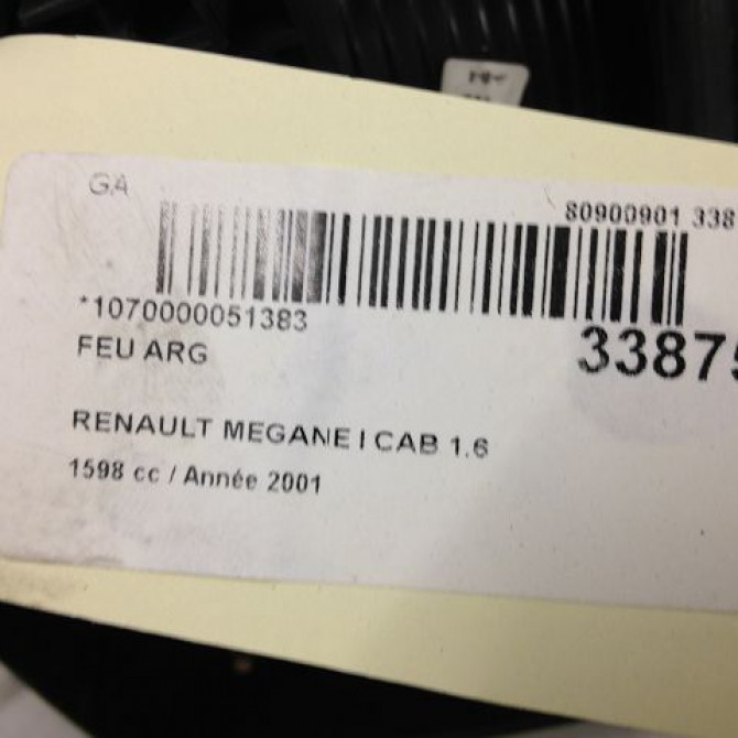 Feu arrière gauche occasion RENAULT MEGANE I Phase 2 03-1999->06-2003 1.6 16v 7700428056 3