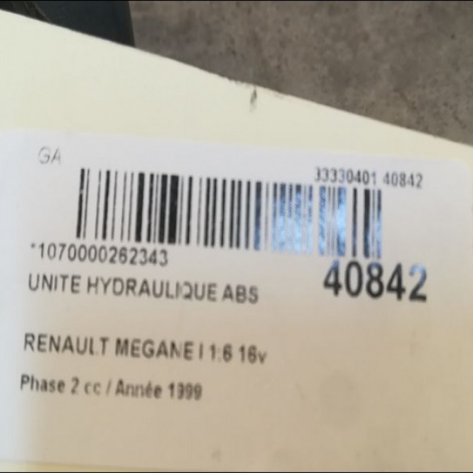 Unité hydraulique ABS occasion RENAULT MEGANE I Phase 2 03-1999->06-2003 1.6 16v 7701045832 3