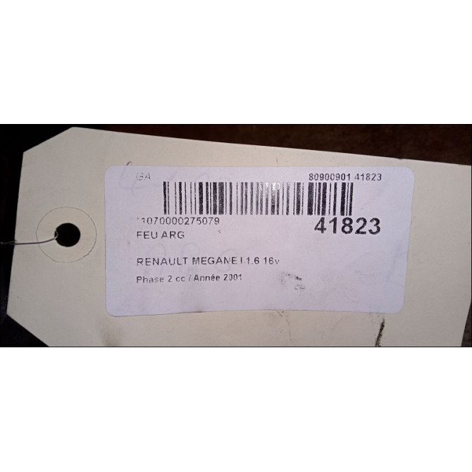 Feu arrière gauche occasion RENAULT MEGANE I Phase 2 03-1999->06-2003 1.6 16v 7700428056 3