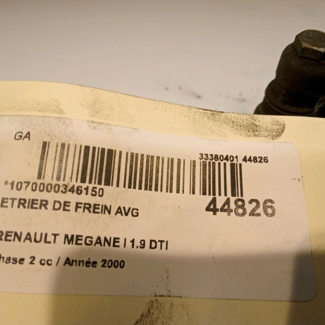 Etrier de frein avant gauche occasion RENAULT MEGANE I Phase 2 03-1999->06-2003 1.9 DTI 4