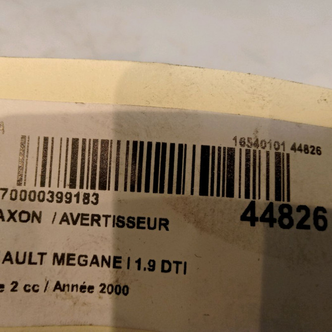 Klaxon  / avertisseur occasion RENAULT MEGANE I Phase 2 03-1999->06-2003 1.9 DTI 4