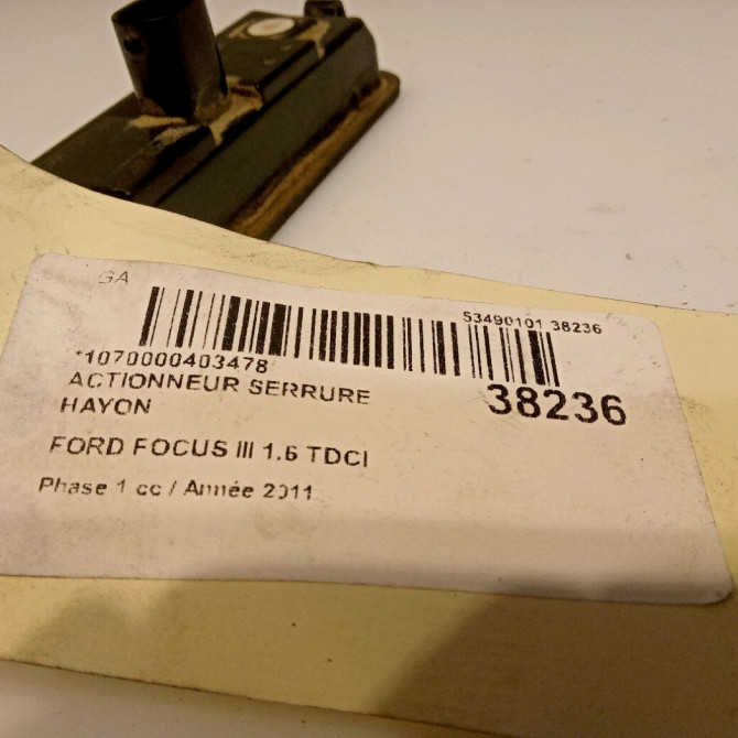 Actionneur serrure hayon occasion FORD FOCUS III Phase 1 01-2011->04-2015 1.6 TDCI 115ch 4