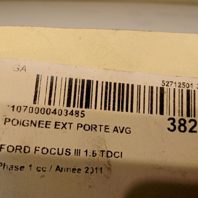 Poignee ext porte avg occasion FORD FOCUS III Phase 1 01-2011->04-2015 1.6 TDCI 115ch 1738727 4