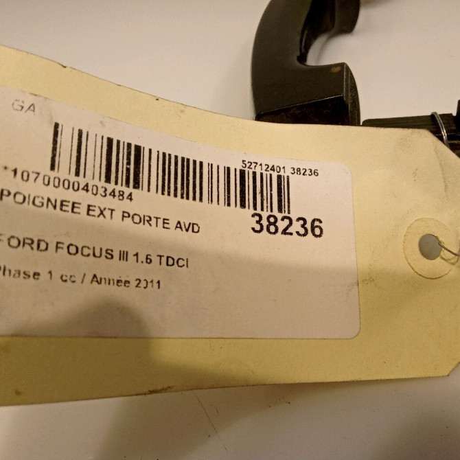 Poignee ext porte avd occasion FORD FOCUS III Phase 1 01-2011->04-2015 1.6 TDCI 115ch 1738727 4