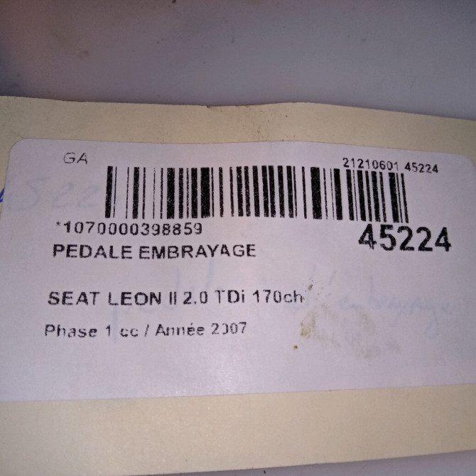 Pedale embrayage occasion SEAT LEON II Phase 1 09-2005->05-2009 2.0 TDi 170ch 1K1721321E 4