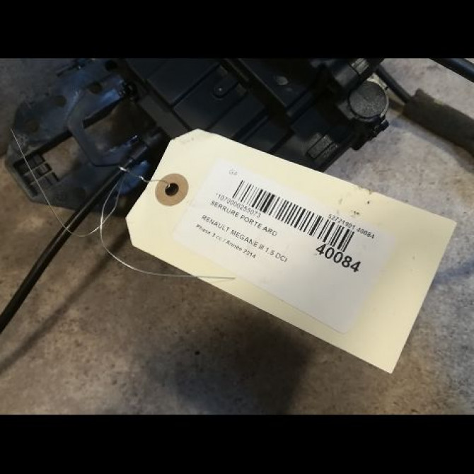 Serrure porte ard occasion RENAULT MEGANE III Phase 3 10-2013->... 1.5 DCI 110ch 825020002R 2