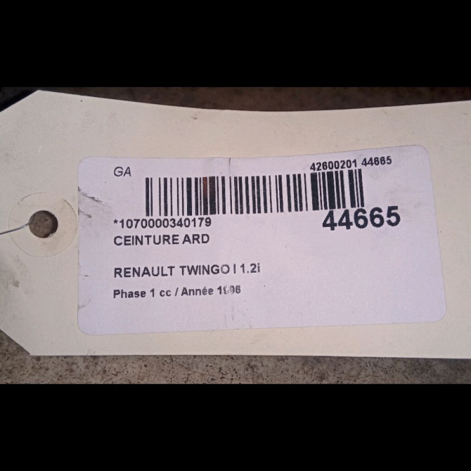 Ceinture arrière droite occasion RENAULT TWINGO I Phase 1 04-1993->08-1998 1.2i 55ch 7700422301 2