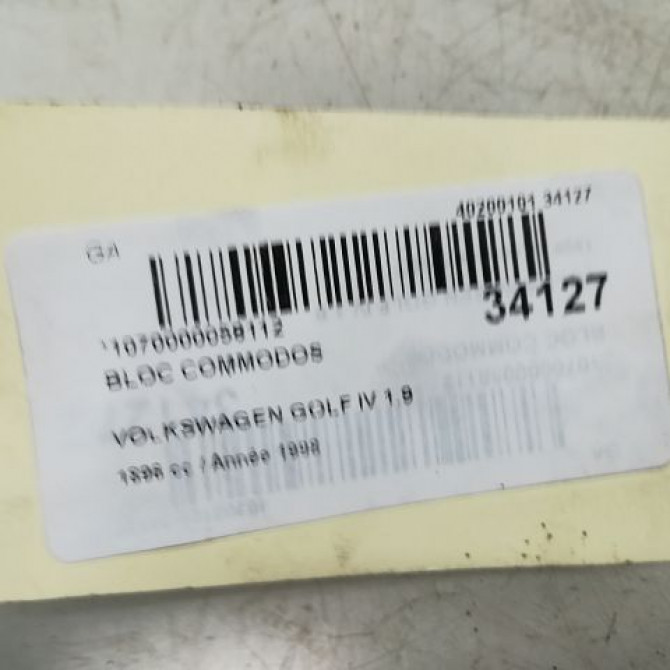 Bloc commodos occasion VOLKSWAGEN GOLF IV GOLF IV Phase 1 1998-01-01->2005-06-30 1.9 TDI 90ch 7
