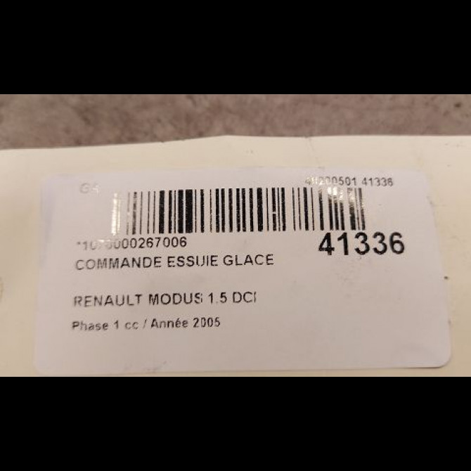 Commande essuie glace occasion RENAULT MODUS Phase 1 09-2004->12-2007 1.5 DCI 80ch 7701060097 3