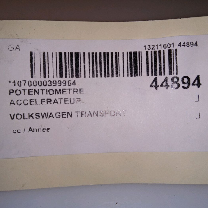 Potentiometre accelerateur occasion TRANSPORT 5