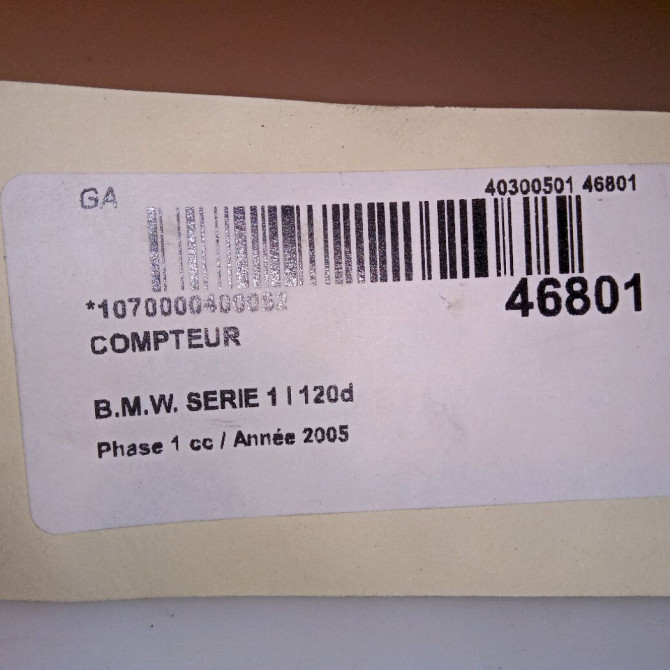 Compteur occasion B.M.W. SERIE 1 I Phase 1 05-2004->12-2006 120d 4