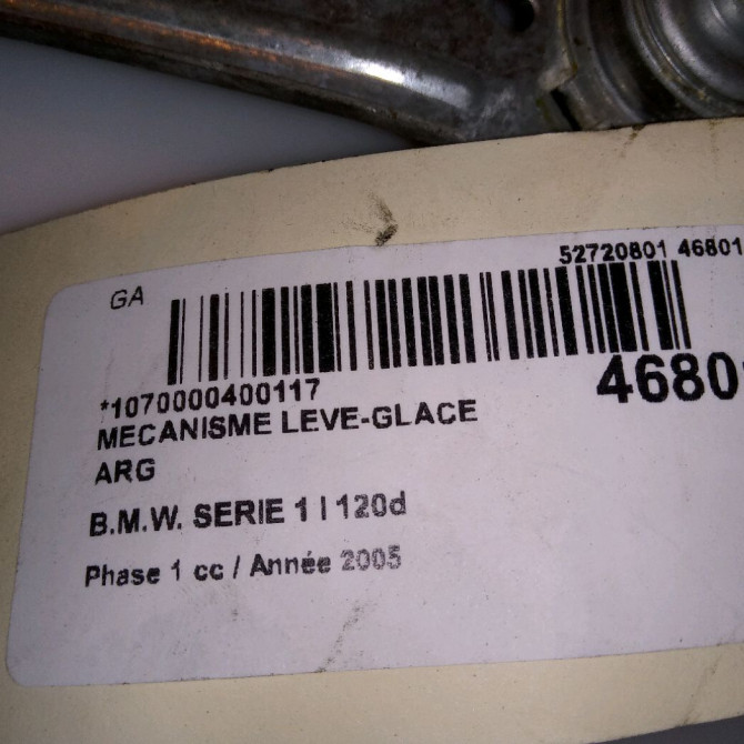Mecanisme leve-glace arrière gauche occasion B.M.W. SERIE 1 I Phase 1 05-2004->12-2006 120d 4