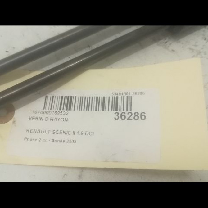 Verin droit hayon occasion RENAULT SCENIC II Phase 2 09-2006->04-2009 1.9 DCI 130ch 8200616559 2