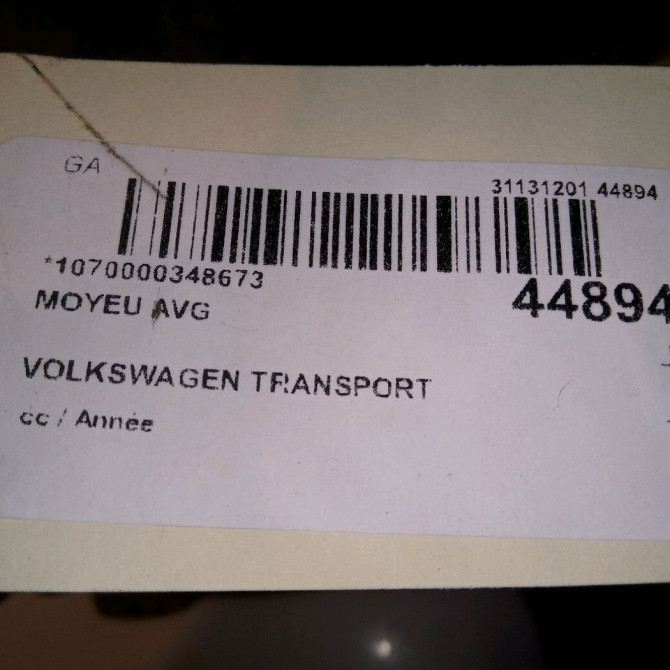 Moyeu avg occasion TRANSPORT 7H0498611 4