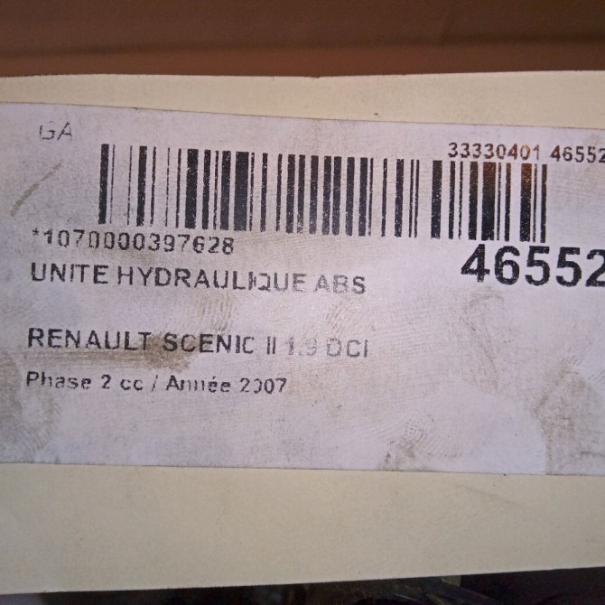 Unité hydraulique ABS occasion RENAULT SCENIC II Phase 2 09-2006->04-2009 1.9 DCI 130ch 7701069217 5