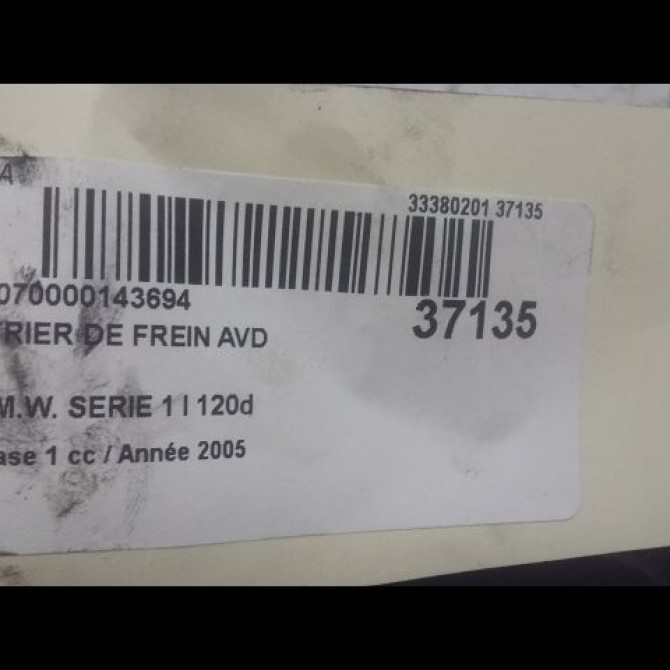 Etrier de frein avant droit occasion B.M.W. SERIE 1 I Phase 1 05-2004->12-2006 120d 34116766682 3