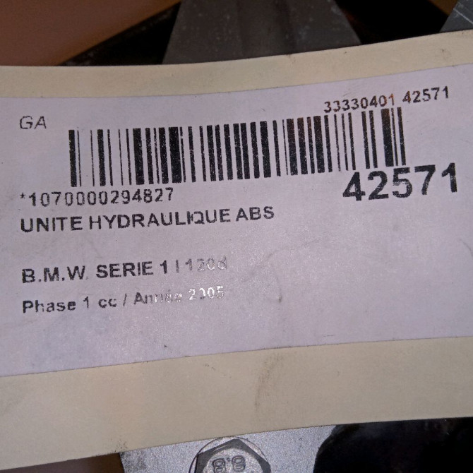 Unité hydraulique ABS occasion B.M.W. SERIE 1 I Phase 1 05-2004->12-2006 120d 34512460450 6