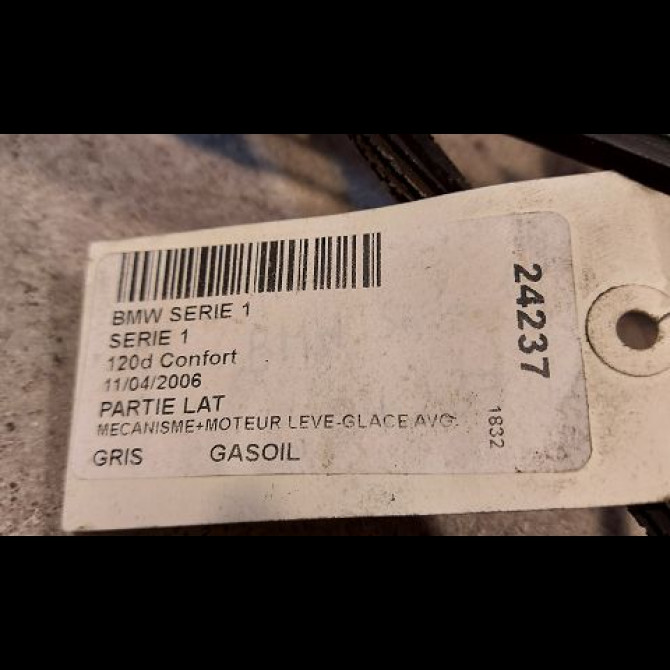 Mecanisme+moteur leve-glace avg occasion B.M.W. SERIE 1 I Phase 1 05-2004->12-2006 51337138465 2