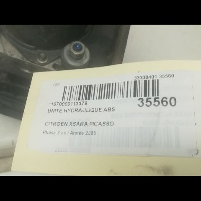 Unité hydraulique ABS occasion CITROEN XSARA PICASSO Phase 2 02-2004->12-2010 2.0 HDi 90ch 4541J5 3