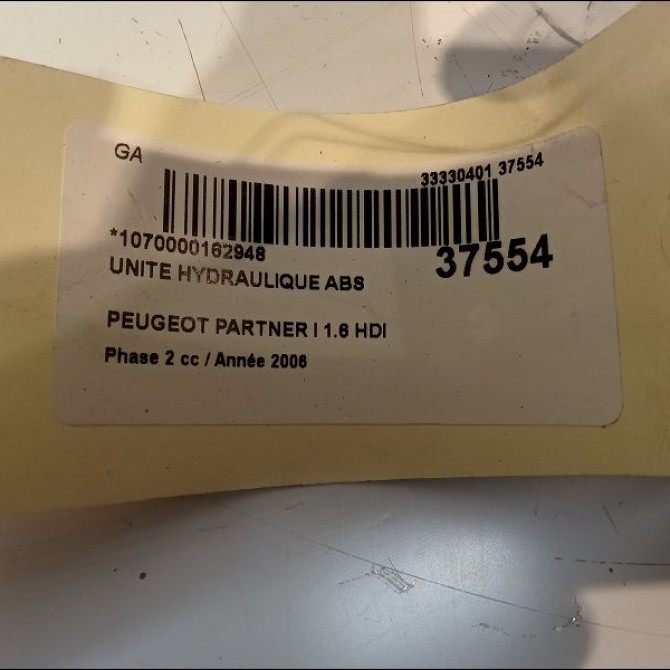 Unité hydraulique ABS occasion PEUGEOT PARTNER I Phase 2 11-2002->05-2008 1.6 HDI 16v 90ch 4541J5 5