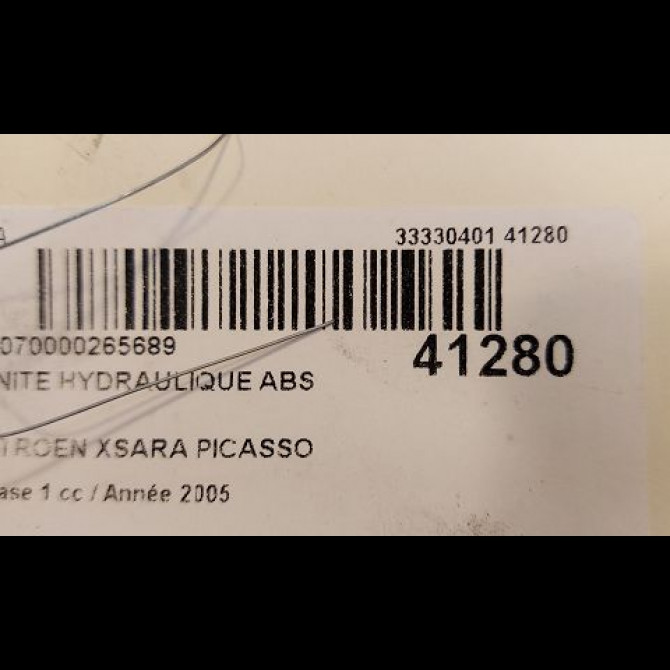 Unité hydraulique ABS occasion CITROEN XSARA PICASSO Phase 1 12-1999->02-2004 2.0 HDi 90ch 4541J5 3