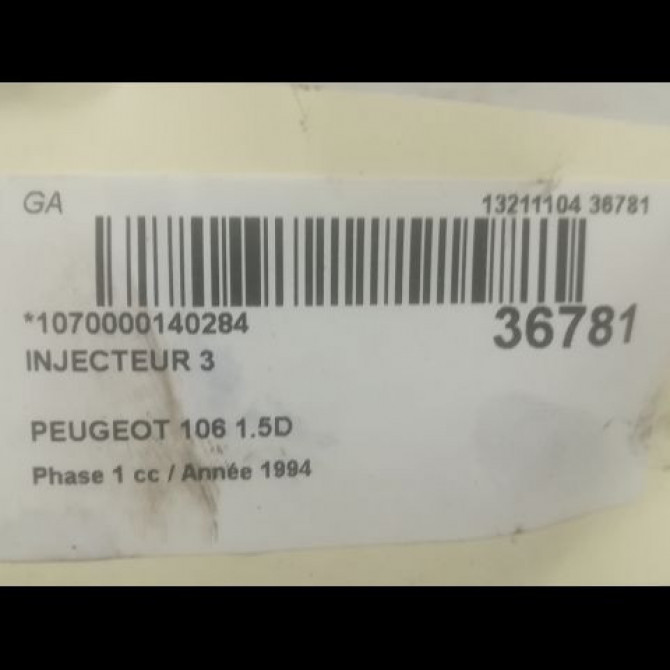 occasion PEUGEOT 106 Phase 1 09-1991->04-1996 1.5D 198026 3