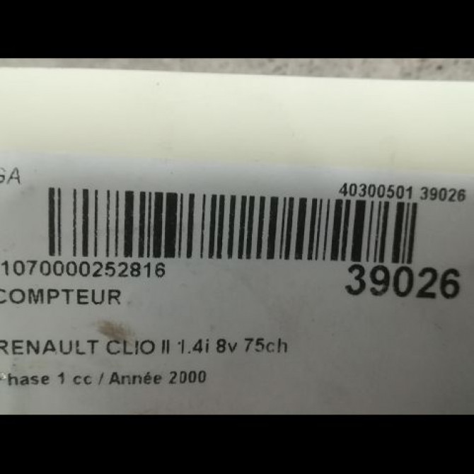 Compteur occasion RENAULT CLIO II Phase 1 03-1998->06-2001 1.4i 8v 75ch 8200054416 3