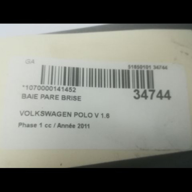 occasion VOLKSWAGEN POLO V POLO V Phase 1 2009-09-01->2014-05-31 1.6 TDI 90 6R1819415C9B9 2