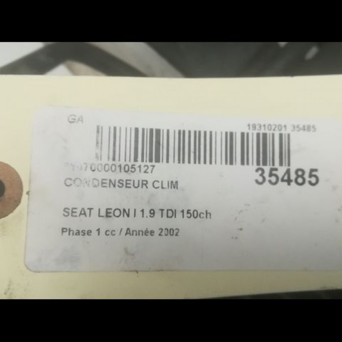Condenseur clim occasion SEAT LEON I Phase 1 04-2000->10-2006 1.9 TDI 150ch 1J0820413H 3