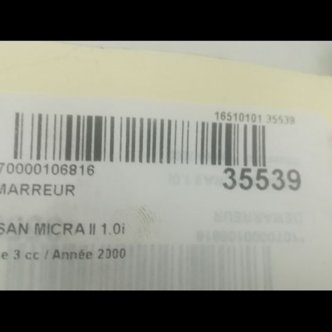 Démarreur occasion NISSAN MICRA II Phase 3 04-1998->12-2000 1.0i 2330099B00 3