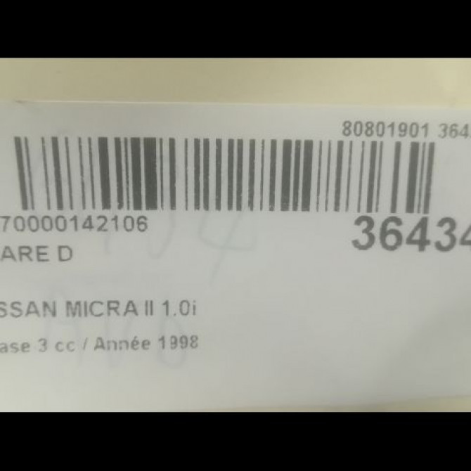 Phare droit occasion NISSAN MICRA II Phase 3 04-1998->12-2000 1.0i B60106F620 3